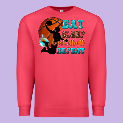 Premium Sweatshirt eat sleep basketball repeat