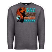 Charcoal Heather eat sleep basketball repeat Premium Sweatshirt - texasbilliewilder