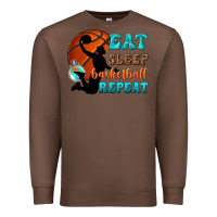Chestnut eat sleep basketball repeat Premium Sweatshirt - texasbilliewilder