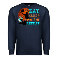 Navy eat sleep basketball repeat Premium Sweatshirt - texasbilliewilder