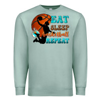 Seafoam eat sleep basketball repeat Premium Sweatshirt - texasbilliewilder