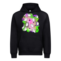 Black ghost halloween patch Urban Hoodie - BundleAndBundleShop