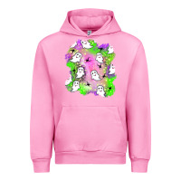 Fuchsia Pink ghost halloween patch Urban Hoodie - BundleAndBundleShop