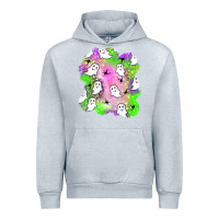 Heather Grey ghost halloween patch Urban Hoodie - BundleAndBundleShop