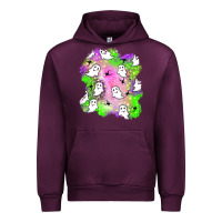 Mauve Wine ghost halloween patch Urban Hoodie - BundleAndBundleShop