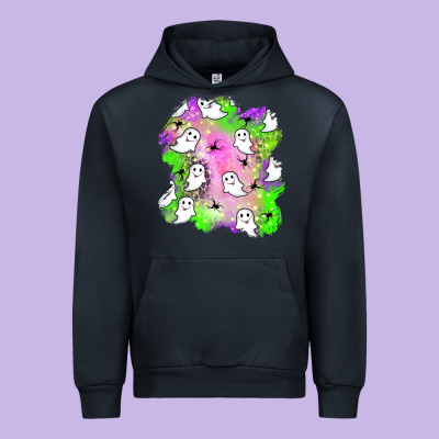 Ghost Halloween Patch Urban Hoodie Designed By Bundleandbundleshop