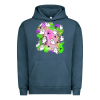 Pigment Midnight Navy ghost halloween patch Urban Hoodie - BundleAndBundleShop