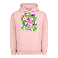 Pigment Salmon ghost halloween patch Urban Hoodie - BundleAndBundleShop