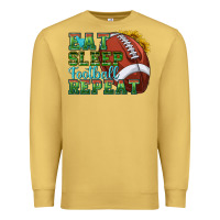 Antique Gold eat sleep football repeat Premium Sweatshirt - texasbilliewilder