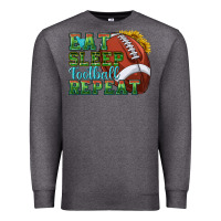 Charcoal Heather eat sleep football repeat Premium Sweatshirt - texasbilliewilder