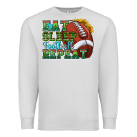 Dove Grey eat sleep football repeat Premium Sweatshirt - texasbilliewilder
