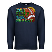 Navy eat sleep football repeat Premium Sweatshirt - texasbilliewilder