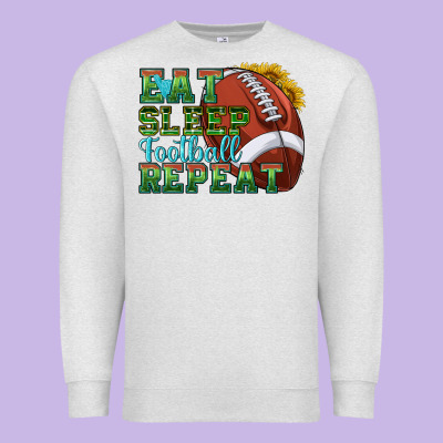 Premium Sweatshirt eat sleep football repeat