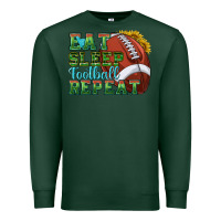 Sports Green eat sleep football repeat Premium Sweatshirt - texasbilliewilder