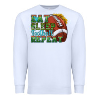 White eat sleep football repeat Premium Sweatshirt - texasbilliewilder