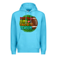 Ocean Blue football is my favorite season Premium Hoodie - BundleAndBundleShop