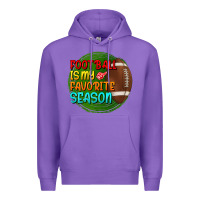 Purple football is my favorite season Premium Hoodie - BundleAndBundleShop
