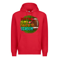 Red football is my favorite season Premium Hoodie - BundleAndBundleShop