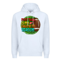 White football is my favorite season Premium Hoodie - BundleAndBundleShop