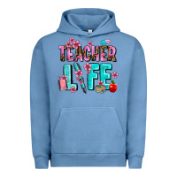 Pigment Pebble Blue teacher life Urban Hoodie - AdoDesignShop