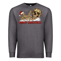 Charcoal Heather Merry christmas skeleton Premium Sweatshirt - RanaPortraitStore