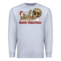 Heather Grey Merry christmas skeleton Premium Sweatshirt - RanaPortraitStore
