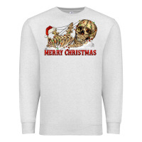 Oatmeal Heather Merry christmas skeleton Premium Sweatshirt - RanaPortraitStore