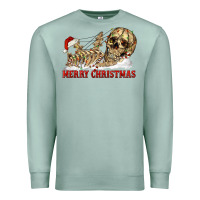 Seafoam Merry christmas skeleton Premium Sweatshirt - RanaPortraitStore