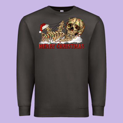 Premium Sweatshirt Merry christmas skeleton