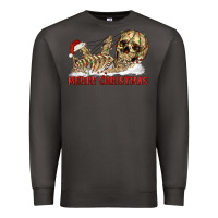 Smoke Merry christmas skeleton Premium Sweatshirt - RanaPortraitStore