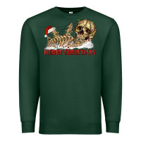 Sports Green Merry christmas skeleton Premium Sweatshirt - RanaPortraitStore