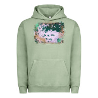 Pigment Oil Green Western Green Cowhide Frame Urban Hoodie - Bettercallsaul