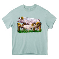 Arona Mom With White Chester Pig And Baby Pig Heavy Core Tee - LillyAllenDesigns