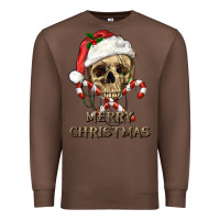 Chestnut merry christmas skull Premium Sweatshirt - RanaPortraitStore