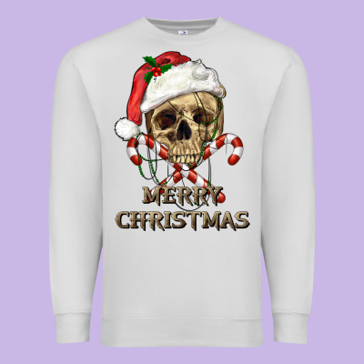 Premium Sweatshirt merry christmas skull