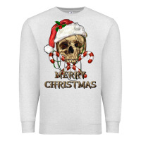 Oatmeal Heather merry christmas skull Premium Sweatshirt - RanaPortraitStore