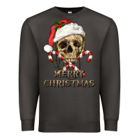 Smoke merry christmas skull Premium Sweatshirt - RanaPortraitStore