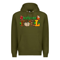 Army Green welcome fall Premium Hoodie - AdoDesignShop