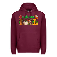 Burgundy welcome fall Premium Hoodie - AdoDesignShop