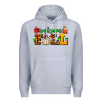 Heather Grey welcome fall Premium Hoodie - AdoDesignShop