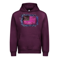 Mauve Wine Old Leopard American Flag Urban Hoodie - Bettercallsaul