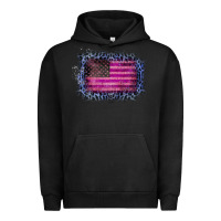 Pigment Black Old Leopard American Flag Urban Hoodie - Bettercallsaul