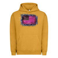 Pigment Peanut Butter Old Leopard American Flag Urban Hoodie - Bettercallsaul
