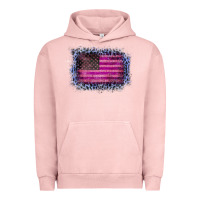 Pigment Salmon Old Leopard American Flag Urban Hoodie - Bettercallsaul
