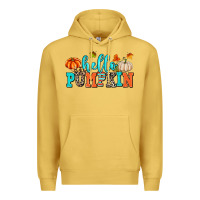 Antique Gold hello pumpkin Premium Hoodie - AdoDesignShop