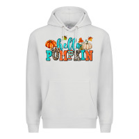 Dove Grey hello pumpkin Premium Hoodie - AdoDesignShop