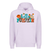 Lilac hello pumpkin Premium Hoodie - AdoDesignShop
