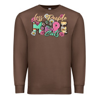 Chestnut less people more cats Premium Sweatshirt - Zillion Design Studio