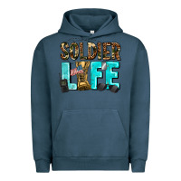Pigment Midnight Navy soldier  life Urban Hoodie - AdoDesignShop