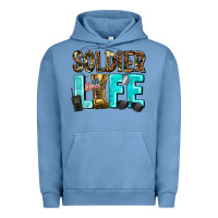Pigment Pebble Blue soldier  life Urban Hoodie - AdoDesignShop
